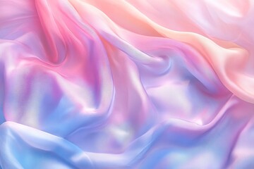 Obraz premium Abstract pastel motion background, creative video with cloth texture movement with delicate colors, dreamy graphic with elegant and luxury style, feminine design for females. Generative Ai