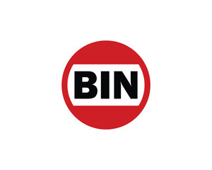 BIN logo design vector template. BIN