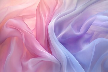 Obraz premium Abstract pastel motion background, creative video with cloth texture movement with delicate colors, dreamy graphic with elegant and luxury style, feminine design for females. Generative Ai