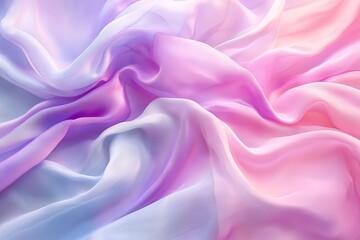 Obraz premium Abstract pastel motion background, creative video with cloth texture movement with delicate colors, dreamy graphic with elegant and luxury style, feminine design for females. Generative Ai