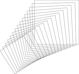 Square dynamic lines shape. Technology concept