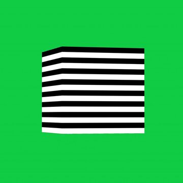 Geometric animation on a greenscreen with a white background, showcasing simple lines and patterns in motion, creating an abstract design with a textured illusion and seamless transition.