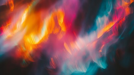 An abstract display of vibrant colors blending and swirling, creating a dynamic and energetic visual experience.