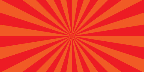 Fractal vector backdrop burst retro red and orange sunburst vintage backdrop background. abstract beam flare banner, cartoon, template geometric creative design.	
