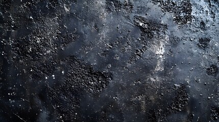 Abstract Black Surface with White Specks and Distressed Texture