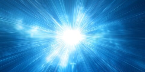 Abstract Blue Light Burst Background
