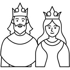 King and queen in their royal castle