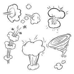 Smoke doodle hand drawn illustration