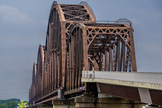 The Big Four Bridge between Jeffersonville and Louisville