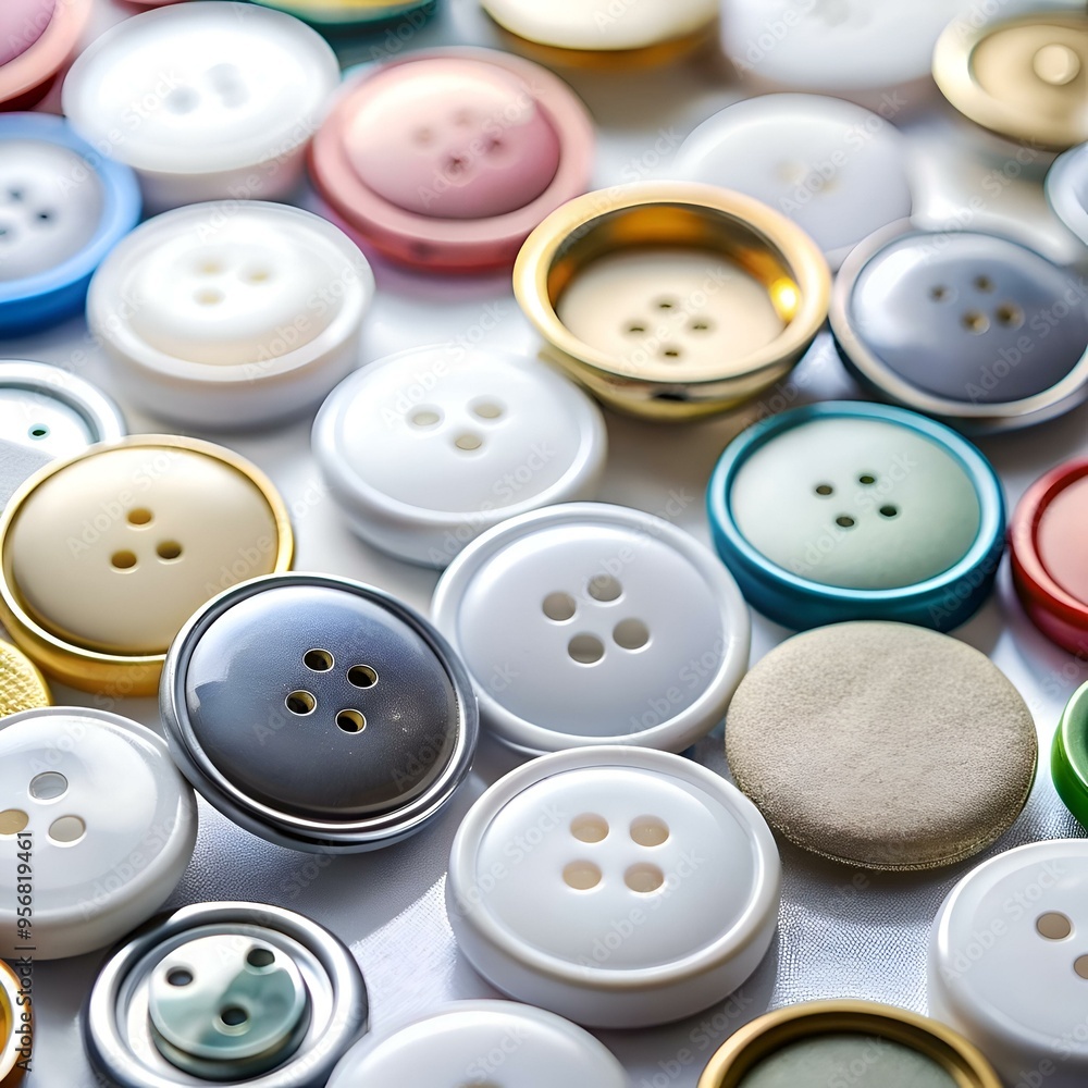Poster a vibrant collection of colorful buttons. perfect for crafting. sewing projects. and adding a touch 