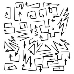 Set Of Arrow Hand drawn Illustration