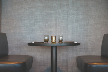 Modern contemporary colorful interior design decor inside a la carte speciality dining restaurant...