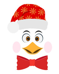 christmas and new year characters holiday symbols flat style vector illustration isolated on white background