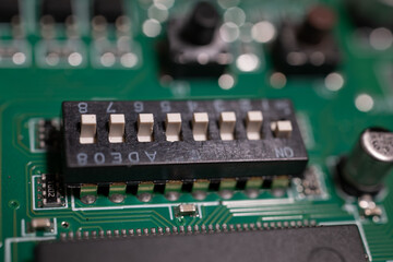 Switch buttons on the electronic board.
