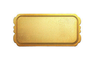 This golden blank ticket design is perfect for creating unique invitations or event passes.