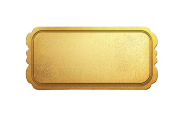 This golden blank ticket design is perfect for creating unique invitations or event passes.