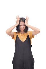 Asian Woman Wearing Casual Dress