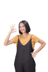 Asian Woman Wearing Casual Dress