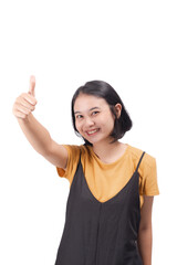 Asian Woman Wearing Casual Dress