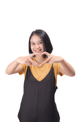 Asian Woman Wearing Casual Dress