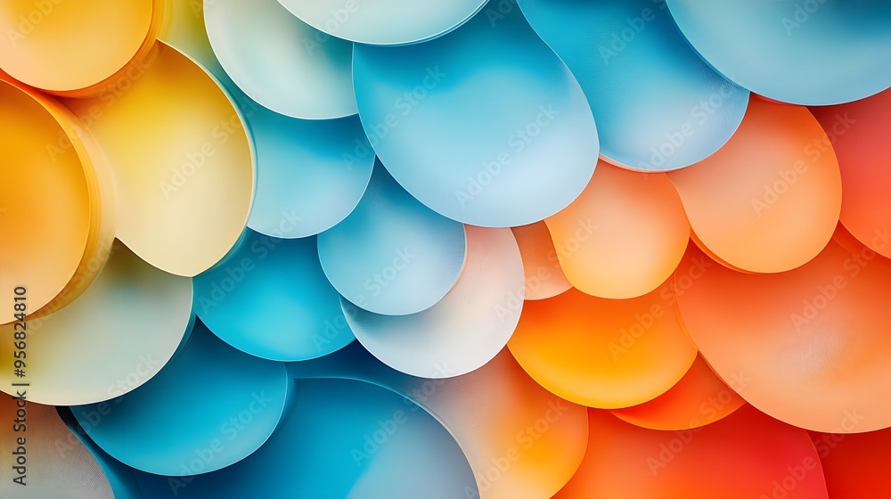 Poster abstract colorful circle pattern.