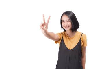 Asian Woman Wearing Casual Dress