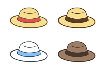 帽子のイラストセット