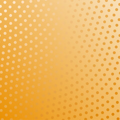 Abstract background with waves and dots. Vector banner. Background for poster, card, brochure, booklet, flyer. Geometric element for design. Orange gradient. Gold, golden, autumn