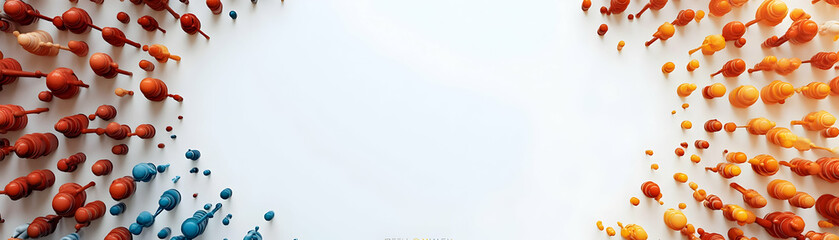 Family Diversity Circle Frame with Belonging Text concept as A circular border frame featuring interconnected circles and the word Belonging at the bottom. The frame leaves copy space in the middle pe