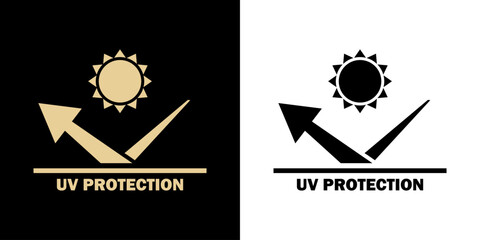 UV protection icon for product design.