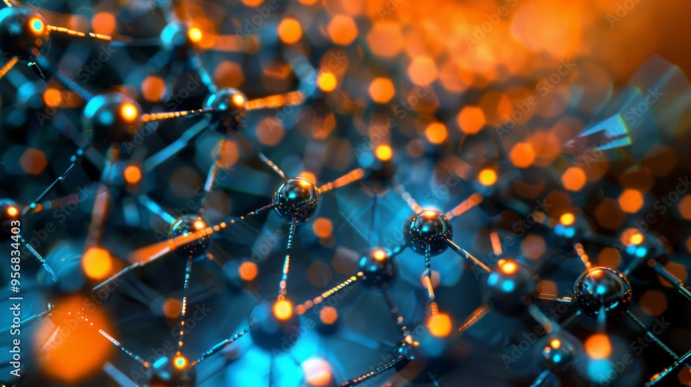 Poster exploring quantum weirdness in new materials that challenge conventional physics principles and expa