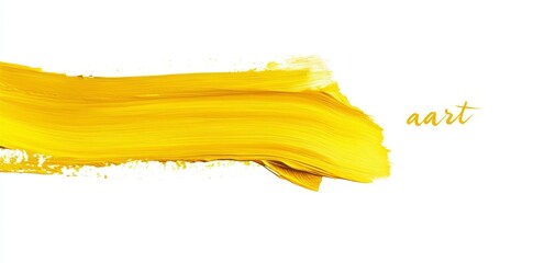 Animated yellow brush strokes isolated on transparent backgrounds.