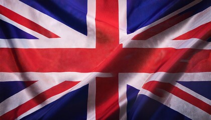 Fototapeta premium British Flag with Detailed Fabric Texture