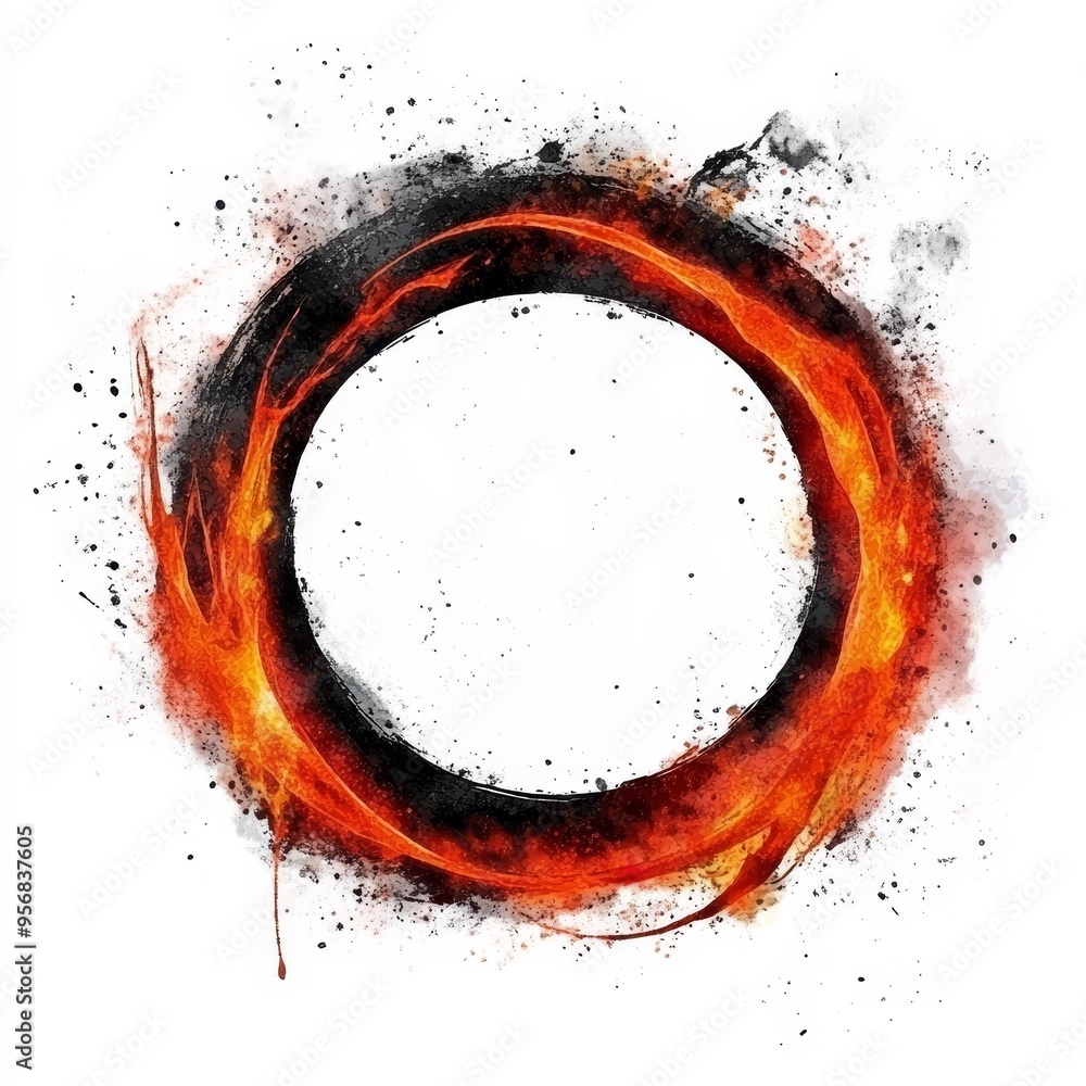 Poster isolated transparent png circle with colorful and exploding effects.