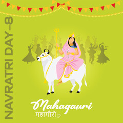 navratri day8 goddess mahagauri