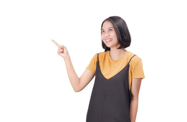 Asian Woman Wearing Casual Dress