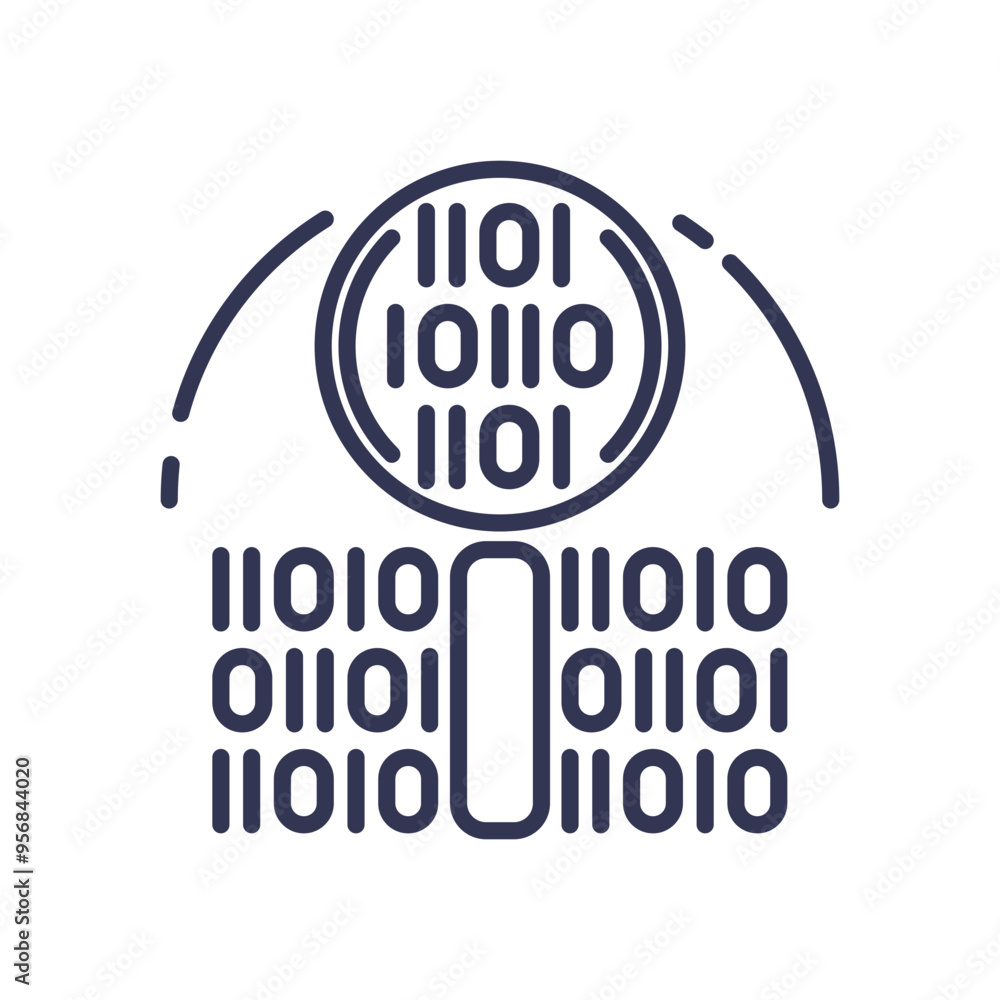Poster shield with an eye and target symbol representing security monitoring and surveillance.