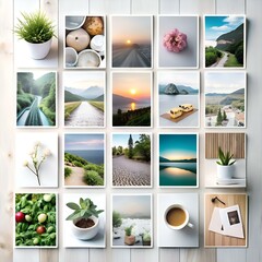 A curated collage of stunning landscape and nature photographs. perfect for adding a touch of natural beauty to any project.