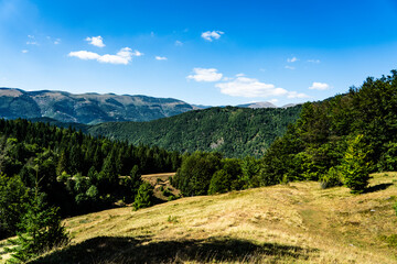 landscape with sky and clouds in the mountains