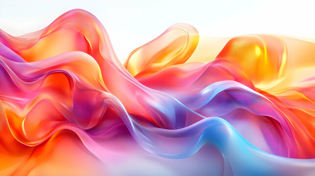 Glossy E Learning Platform Interface concept as A glossy abstract digital art scene of an e learning platform interface with bright flowing lines and dynamic shapes representing modern online educatio