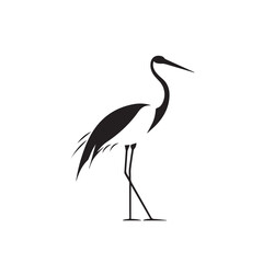 Obraz premium Crane in cartoon, doodle style . Image for t-shirt, web, mobile apps and ui. Isolated 2d vector illustration in logo, icon, sketch style, Eps 10, black and white. AI Generative