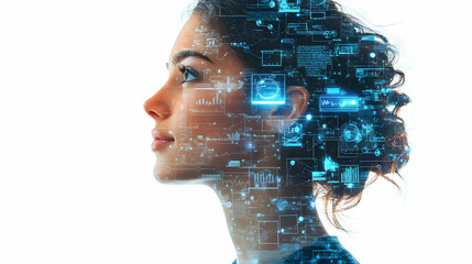 Glossy Virtual Career Counseling concept as A glossy image of a student receiving virtual career counseling with sleek digital tools and interactive elements ideal for advertisements or banners promot