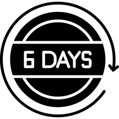 6 Days Return Icon
