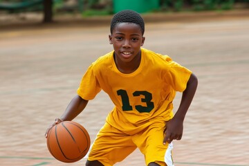 Fototapeta premium Streetball skills, flashy passes, clutch shots define the talent that emerges from the streets