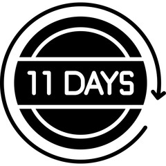 11 Days Return Icon