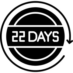 22 Days Return Icon