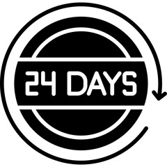 24 Days Return Icon