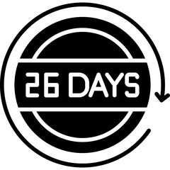 26 Days Return Icon
