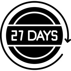 27 Days Return Icon