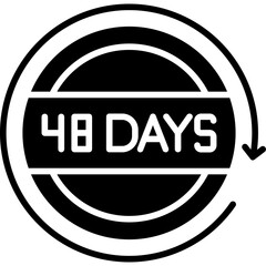 48 Days Return Icon